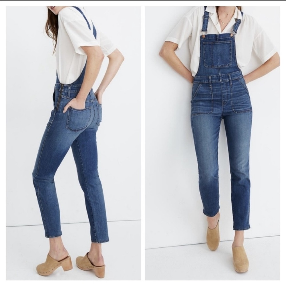 Madewell Skinny Overalls in Jansing Wash M style H5926